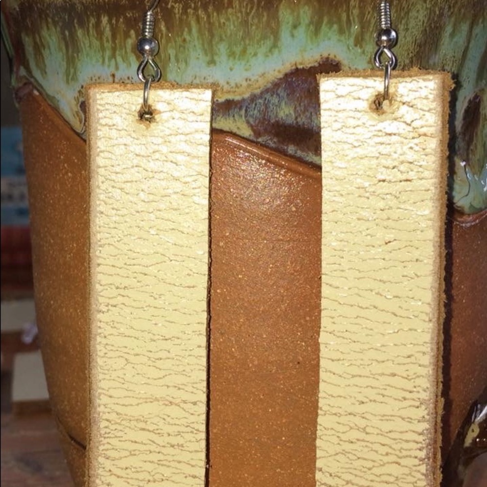 Upcycled Leather Earrings